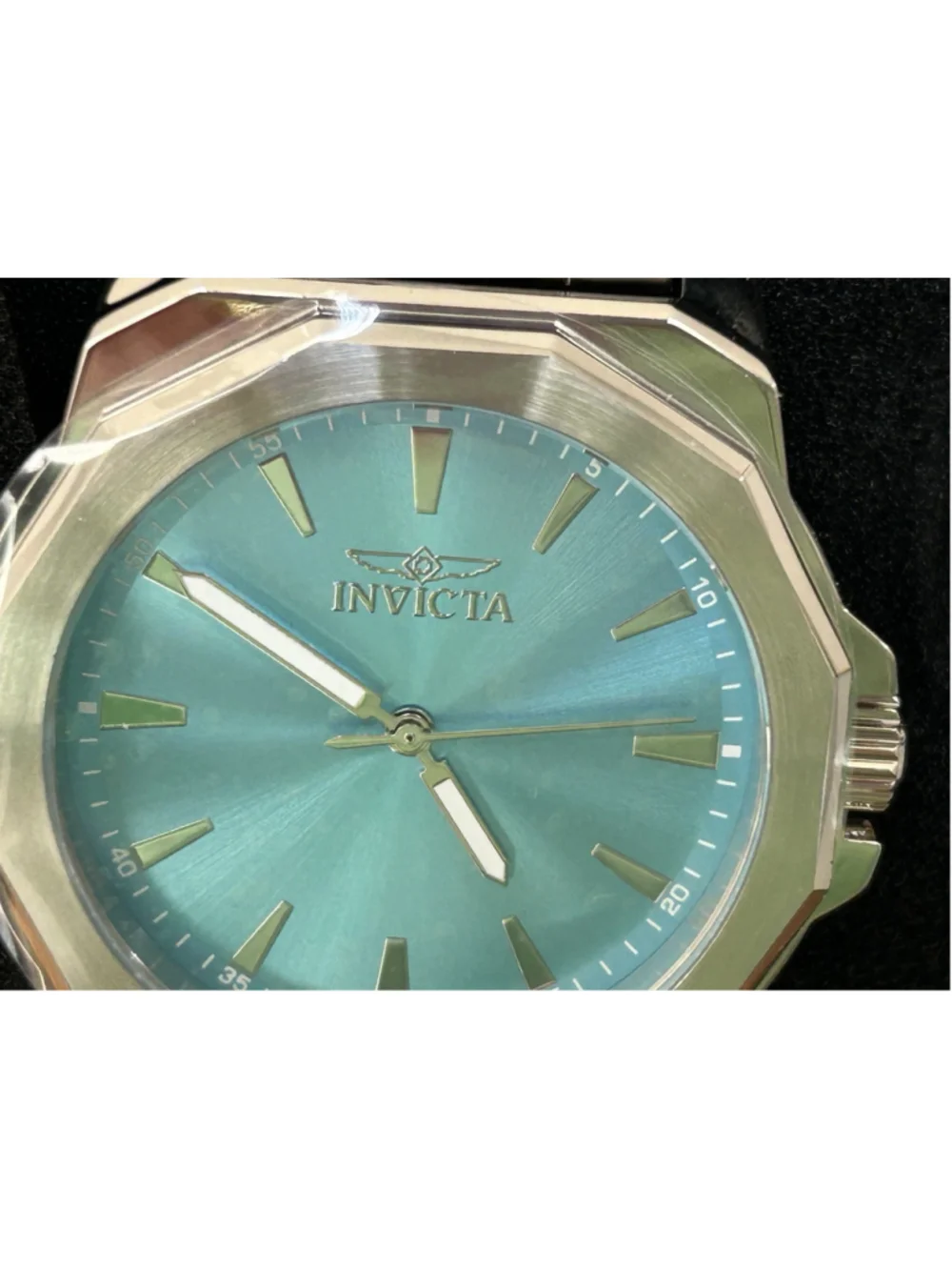 Invicta Model 50984 Silver Band w/ Blue Face Singapore Movement 30M Water Resist